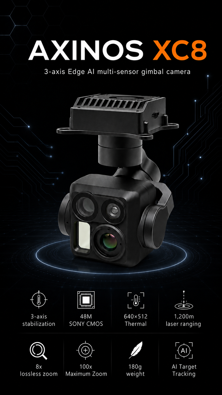 XC8 multi-sensor gimbal camera
